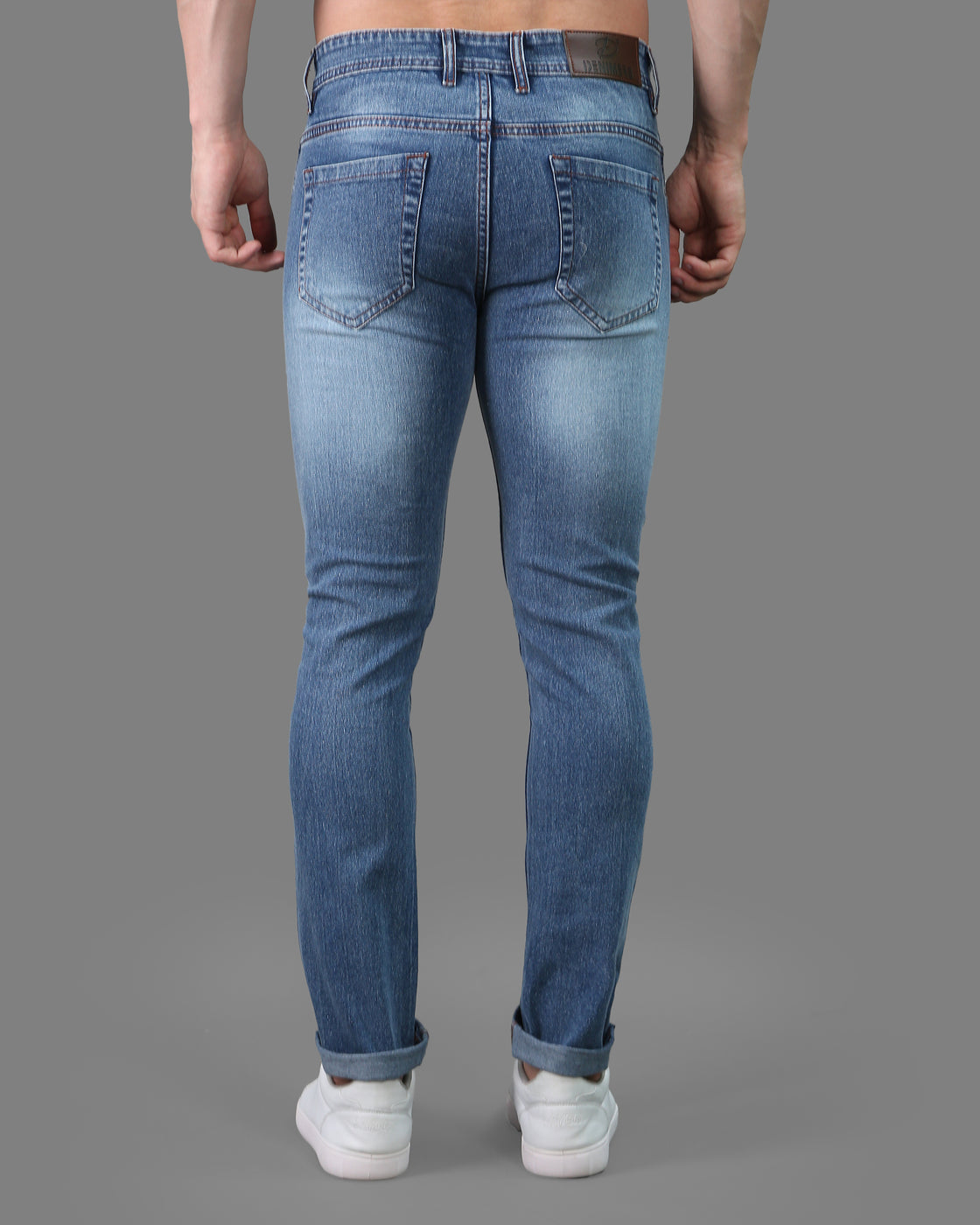 Blue Shaded Slim Fit Jean