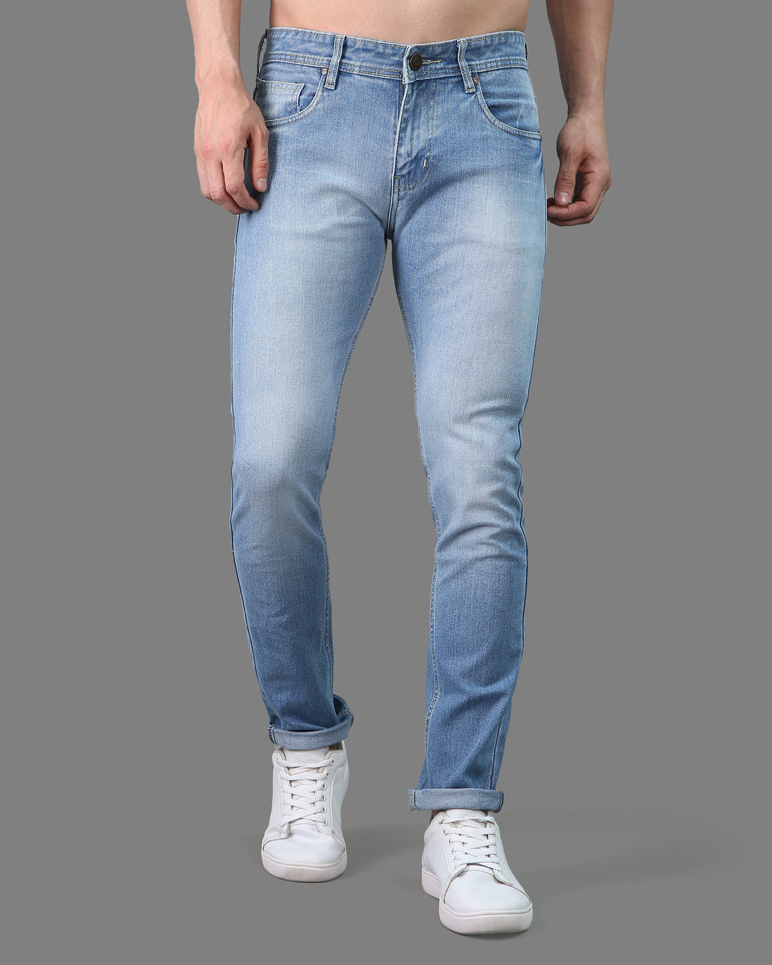 Curve Dark Blue High Waist Skinny Jeans