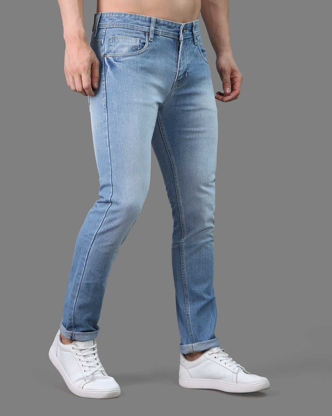 Curve Dark Blue High Waist Skinny Jeans
