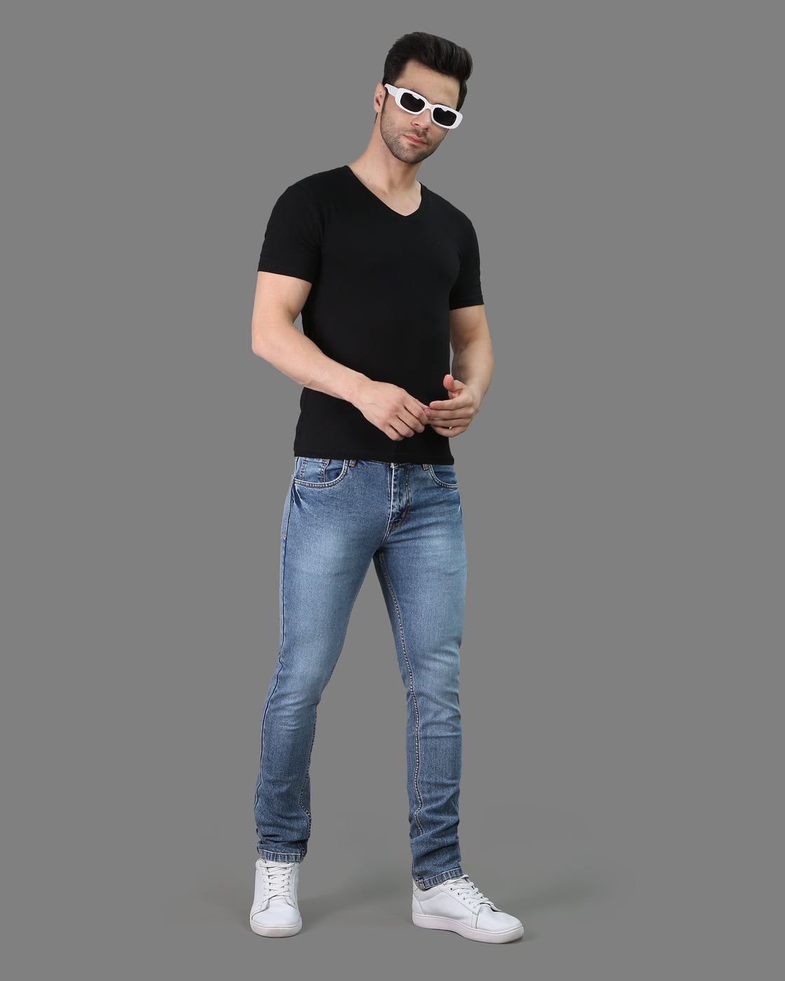 Lupad Grey Skinny Fit Jean