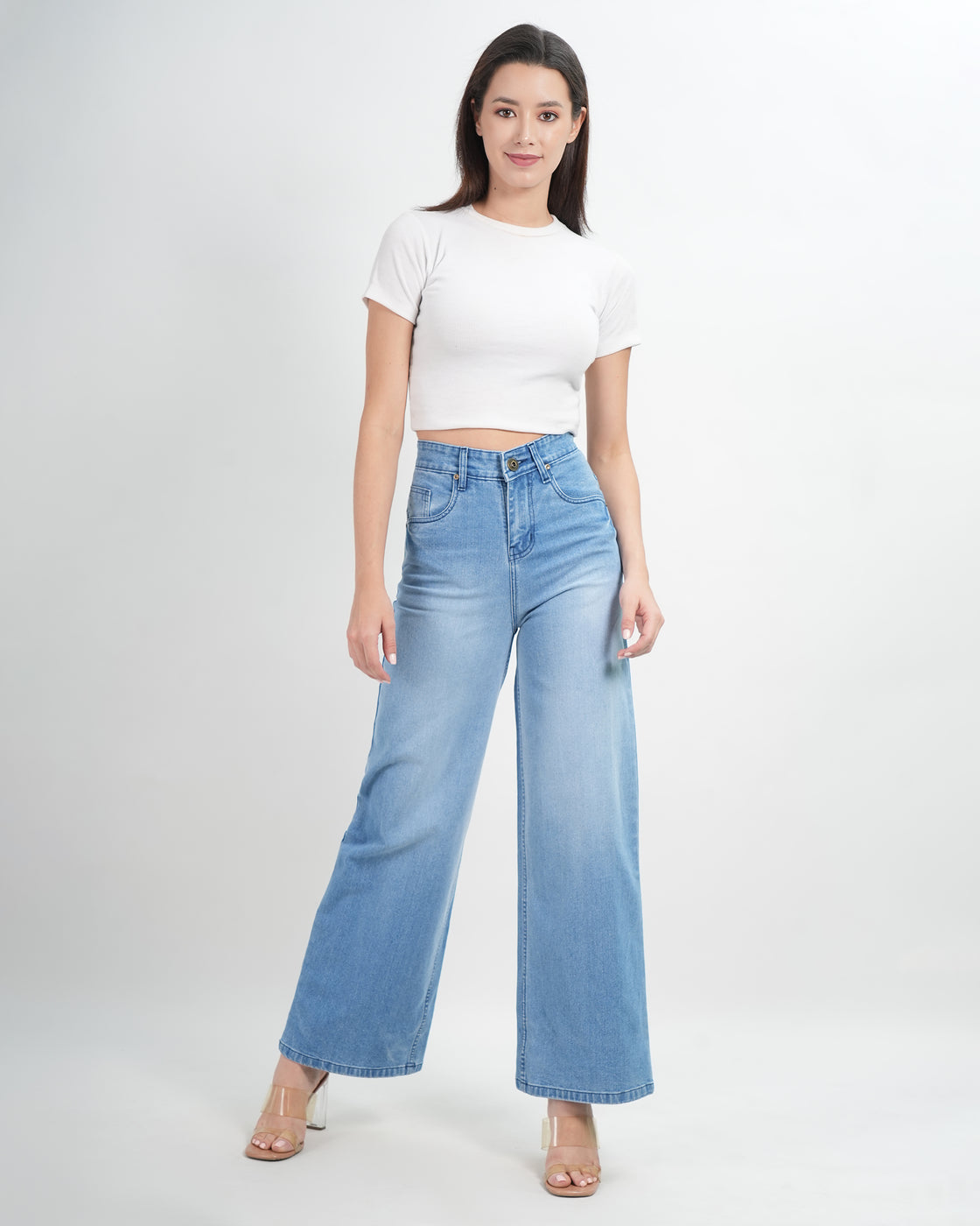 WIDE BOTTOM LIGHT BLUE JEAN