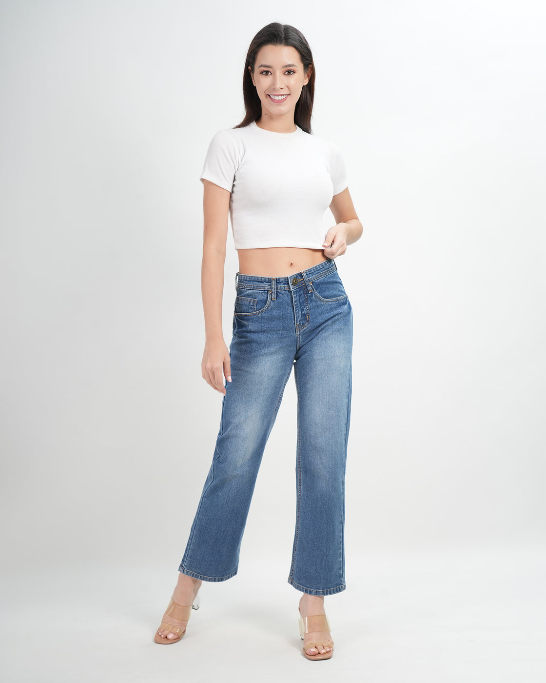 BLUE WIDE JEANS
