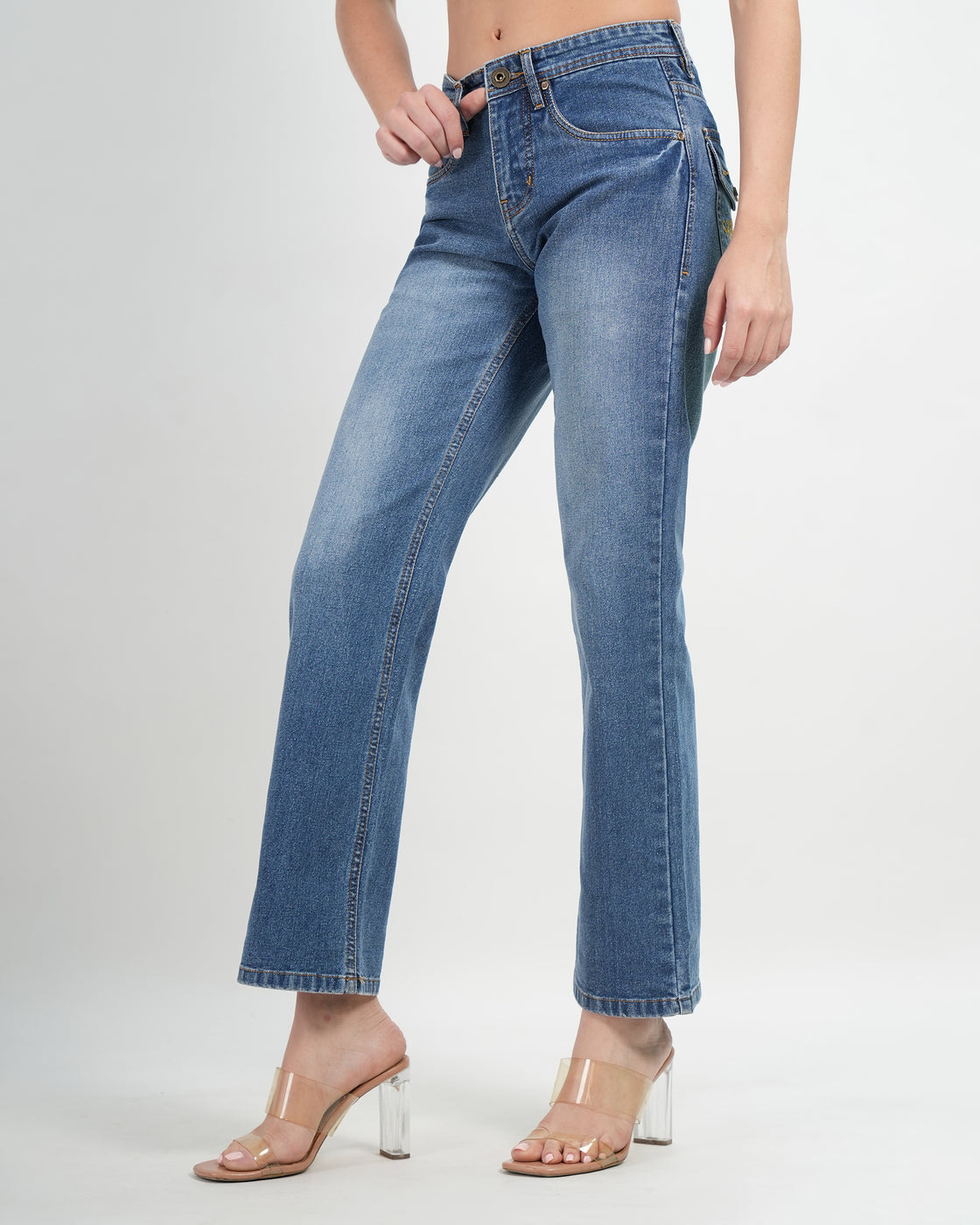 BLUE WIDE JEANS